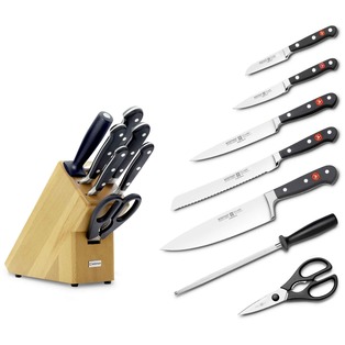 Knife Set with Wooden Knife Block