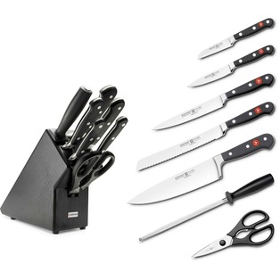 Knife Set with Wooden Knife Block 